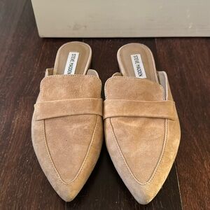 Steve Madden tan suede mules size 8